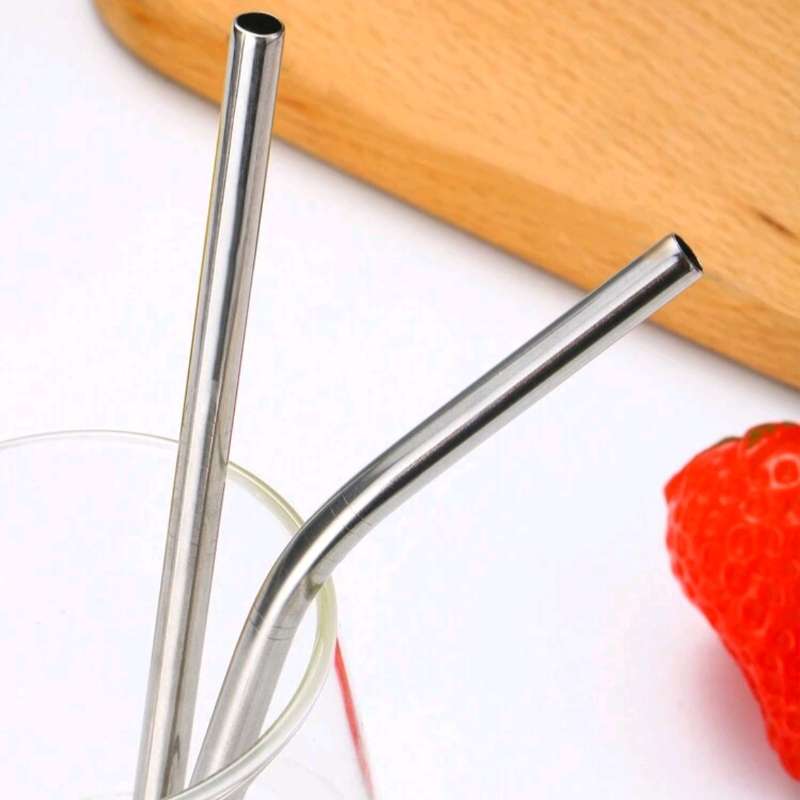 Reusable Stainless Steel Straws,12 Pack 8.46" Ultra Long Reusable Metal Drinking Straws