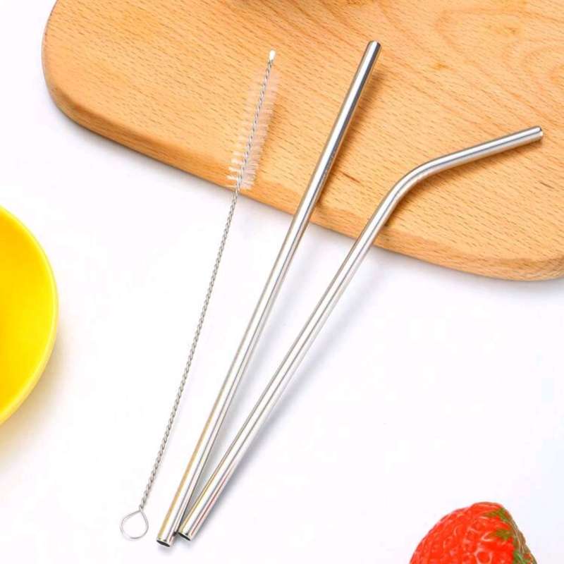 Reusable Stainless Steel Straws,12 Pack 8.46" Ultra Long Reusable Metal Drinking Straws