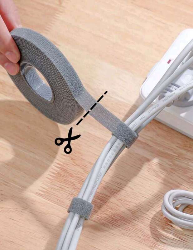 10 Meters Hook and Loop Heavy Duty Securing Straps Tearable Reusable Fastening Cable Ties for Cables