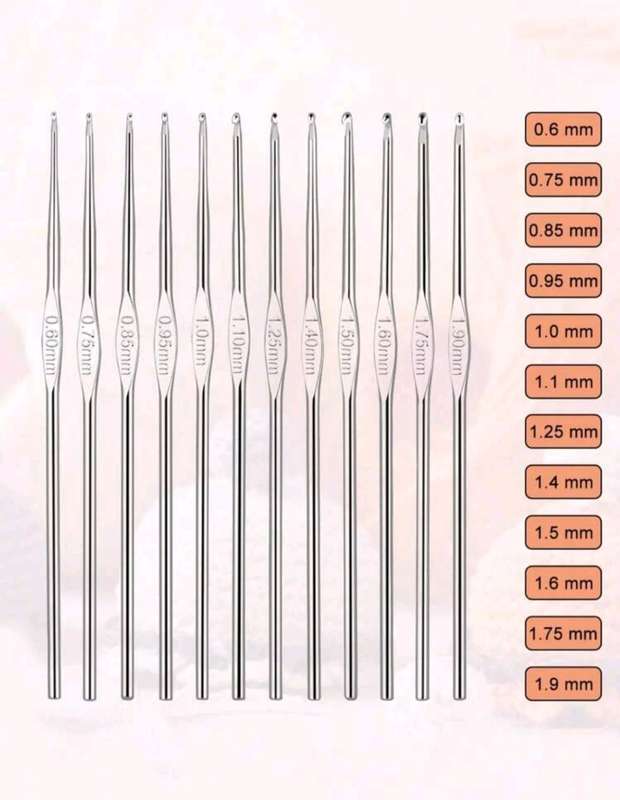 22 Pcs Crochet Hooks Set, Aluminum Handle Knitting Needles, Multicolor Crochet Needles