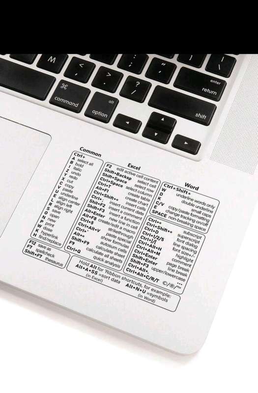 Keyboard Shortcut Key Sticker  Easy Reference Guide for PC & Laptop Users