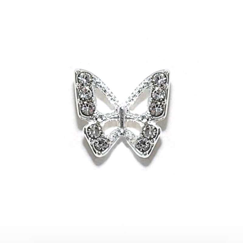 30 Pcs Butterfly Nail Charms - Metal Small Cute and Glittery 3D Acrylic Gems for Stunning Nail