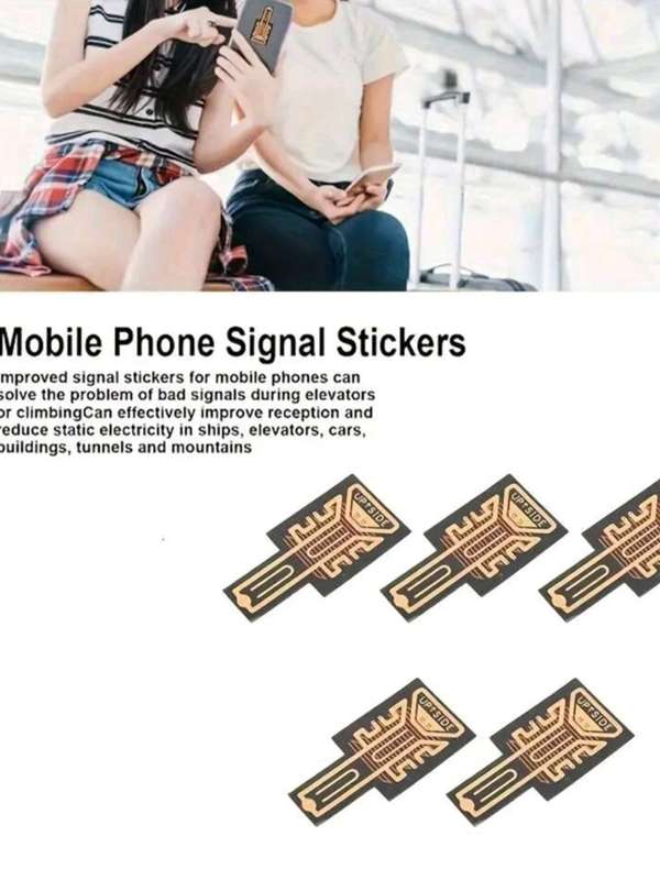 5pcs Mobile Phone Signal Enhancement Stickers Improved Signal Antenna Reception Booster Stickers