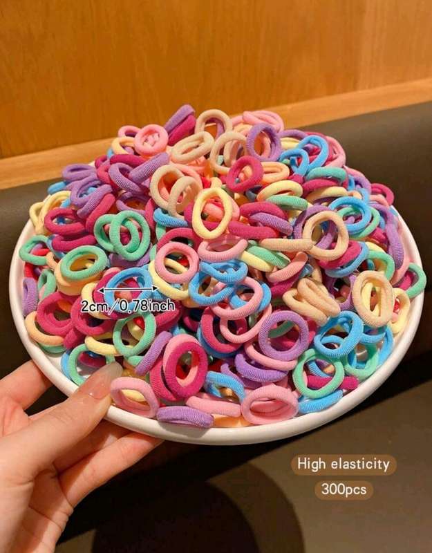 Baby Hair Ties, 300pcs Elastic Toddler Hair Ties for Little Girls Kids, Small Mini Hair Bands