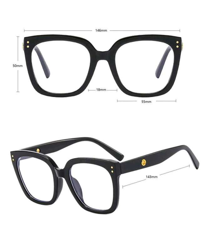 Anti Blue Light Glasses Frame Women Men Oversized Square Eyeglasses Frames Optical Computer