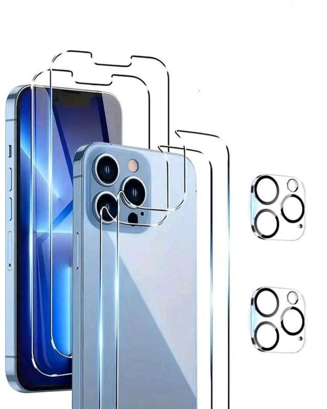 6 pack iPhone 16 Pro Max Front + Back Screen Protector + Camera Lens Protector Tempered Glass
