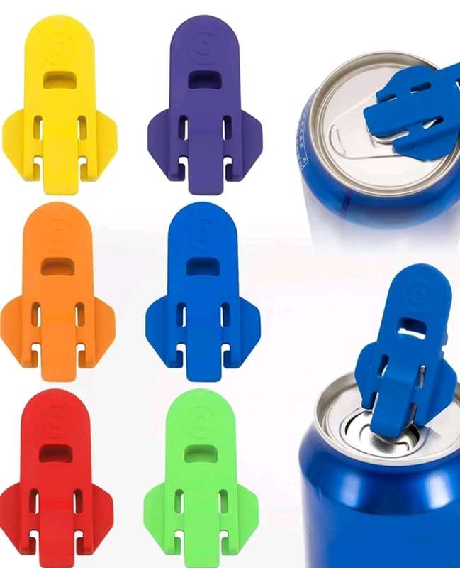 simarro Colorful Manual Easy Can Opener, 6Pcs Soda Beer Can Opener Beverage Can Top Ring Opener Tool