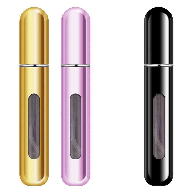 3pcs Travel Mini Perfume Refillable Atomizer Container, Portable Perfume Scent Pump Case Fragrance