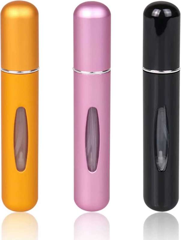 3pcs Travel Mini Perfume Refillable Atomizer Container, Portable Perfume Scent Pump Case Fragrance