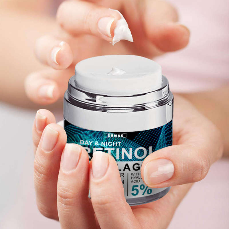 Retinol Collagen Cream for Face  Anti-Aging Night Moisturiser with 5% Hyaluronic Acid