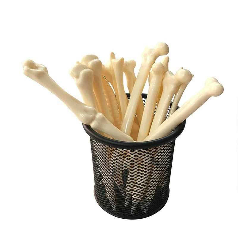 5Pcs Creative Bone Ballpoint Pens Party Decorative Ballpoint Pens Realistic Bone Shape Pens(Blue)