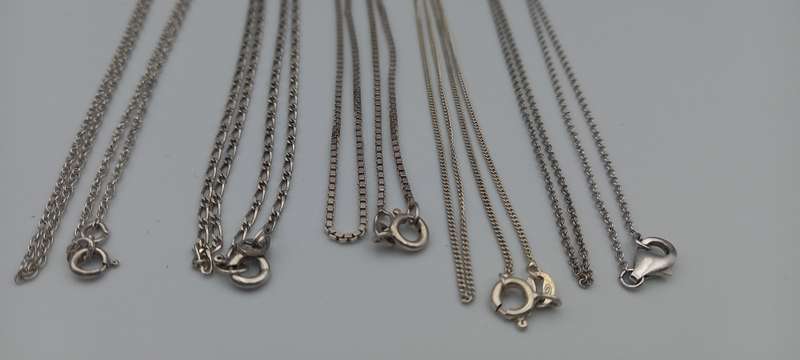 Lot of 5 Sterling Silver Chains /2/