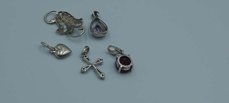 Lot Sterling Silver Pendants