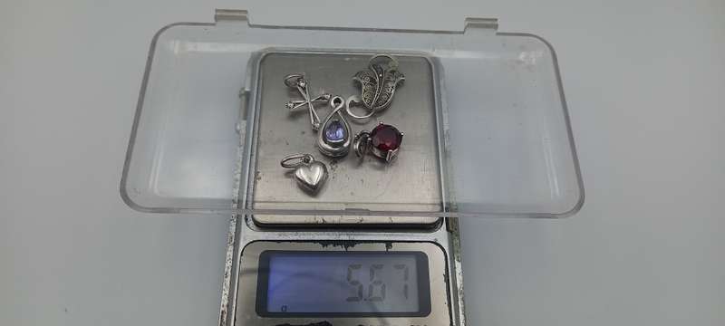 Lot Sterling Silver Pendants