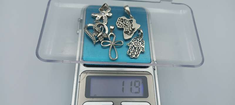 Lot Sterling Silver Pendants