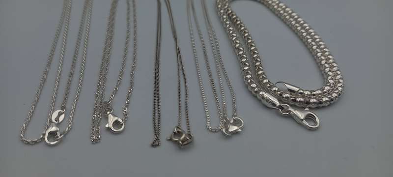 Lot of 5 Sterling Silver Chains /1/