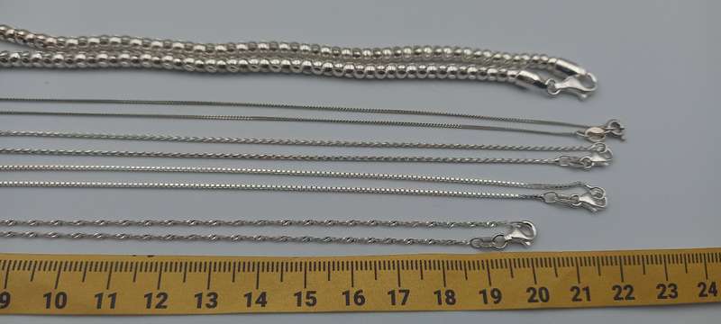Lot of 5 Sterling Silver Chains /1/
