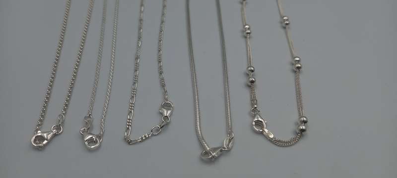 Lot of 5 Sterling Silver Chains /2/