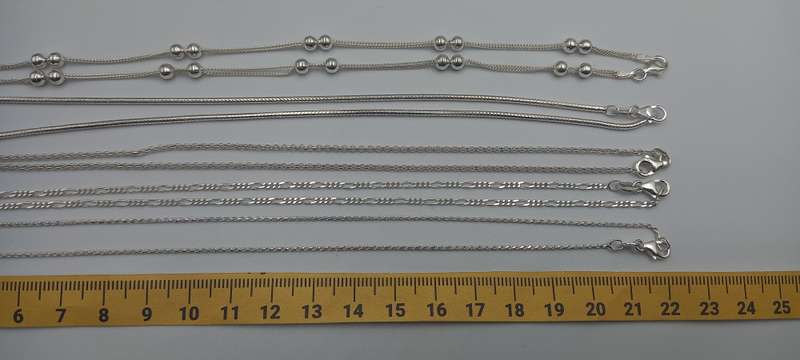 Lot of 5 Sterling Silver Chains /2/