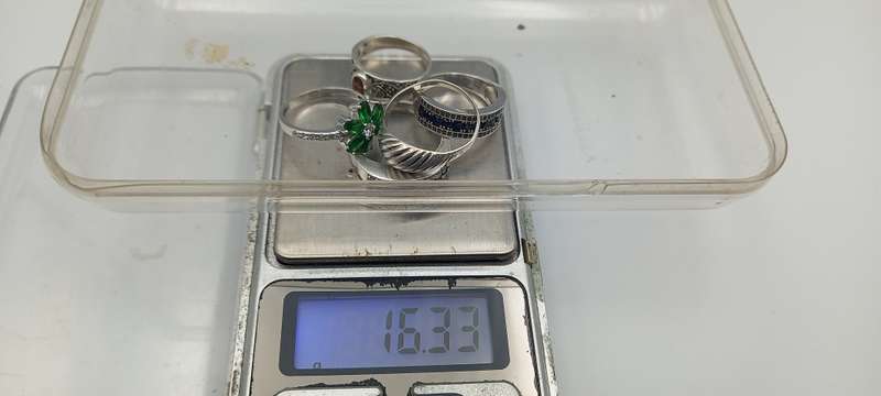 Lot of 5 Sterling Silver Rings /3/
