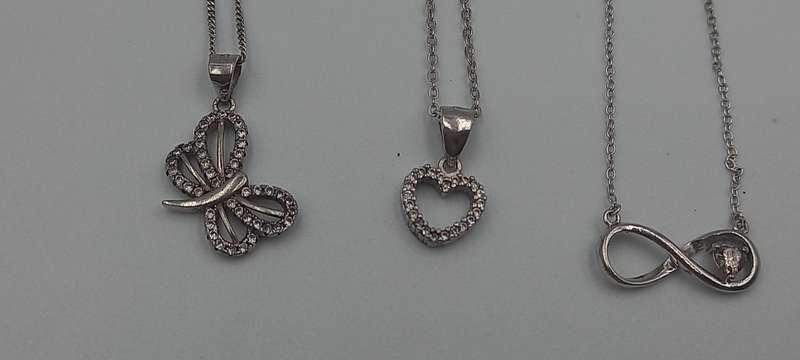 Beautiful Sterling Silver Necklaces Lot
