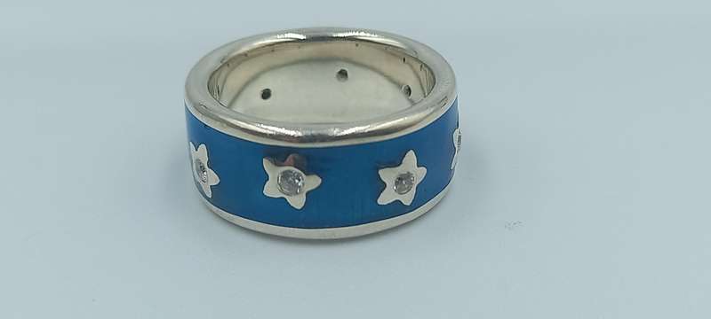 Enamel Sterling Silver  Ring