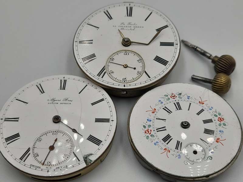 Lot of 3 Pocket Watch Movements /2/