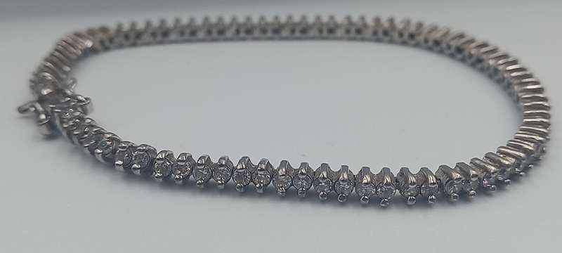 Sterling Silver Tennis  Bracelet
