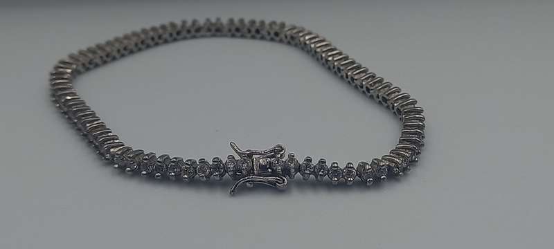 Sterling Silver Tennis  Bracelet