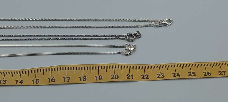 Lot Sterling Silver Chains