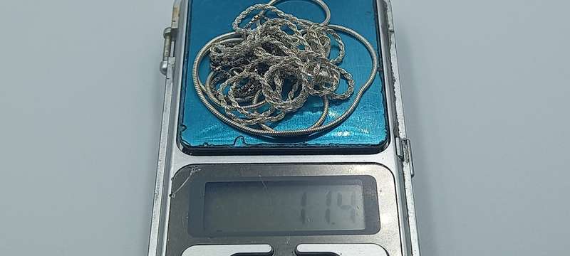 Lot Sterling Silver Chains