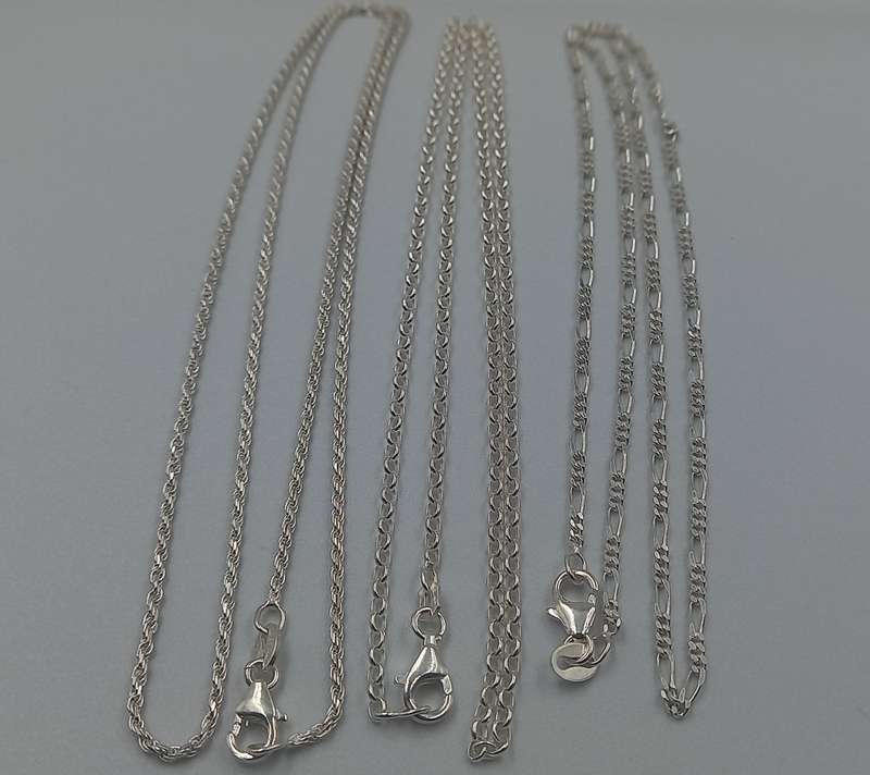 Lot Sterling Silver Necklaces