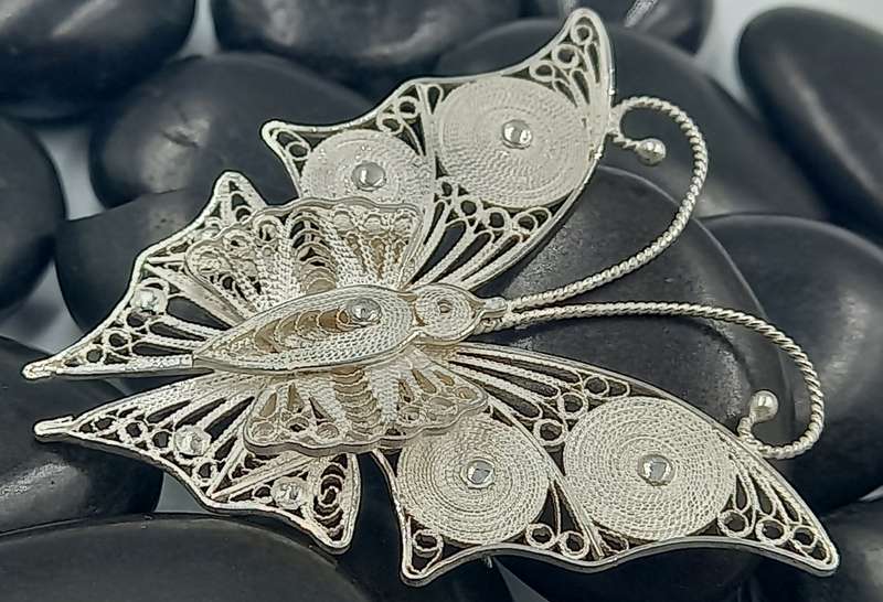 Amazing Detailed 925 Filigree Brooch