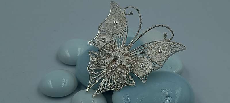 Amazing Detailed 925 Filigree Brooch
