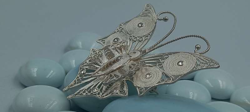 Amazing Detailed 925 Filigree Brooch