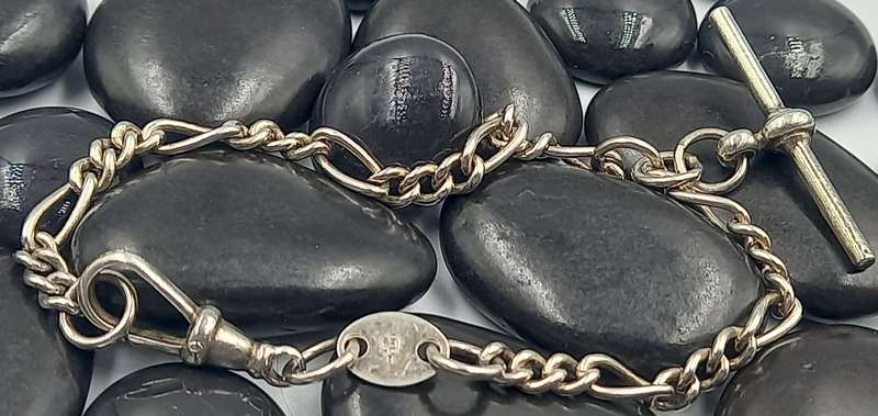 Sterling Silver Fob Chain Bracelet
