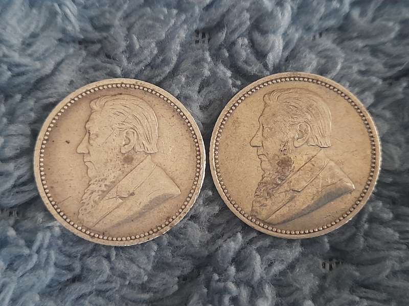 1892 and 1894 6d ZAR coins