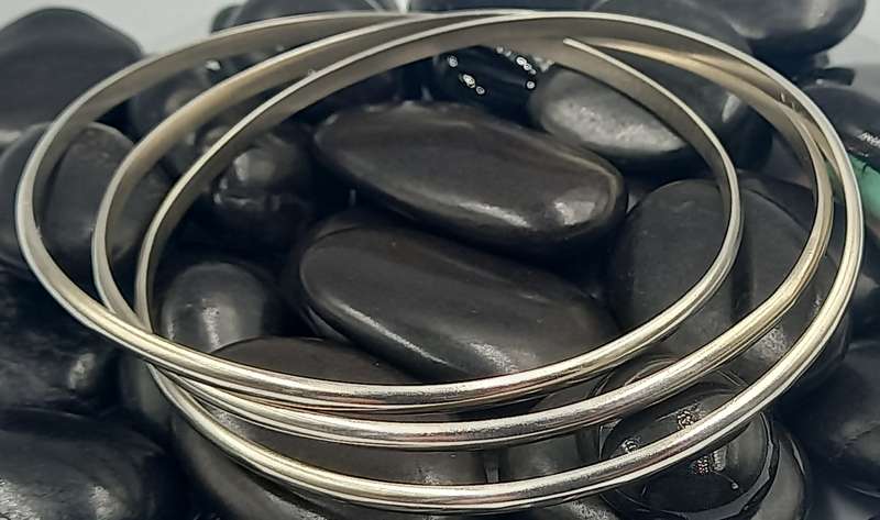 Trio Sterling Silver Bangles 27.2g