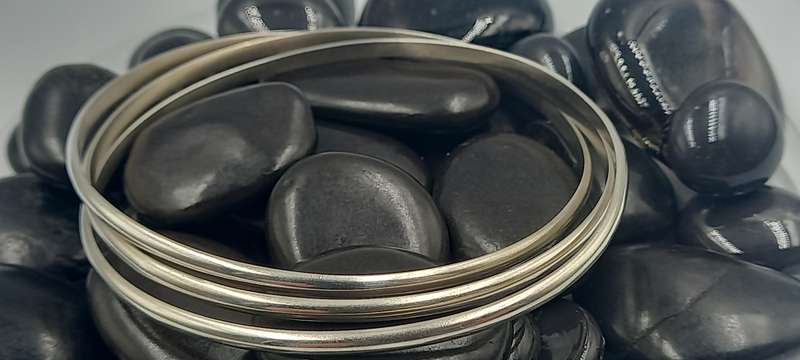 Trio Sterling Silver Bangles 27.2g