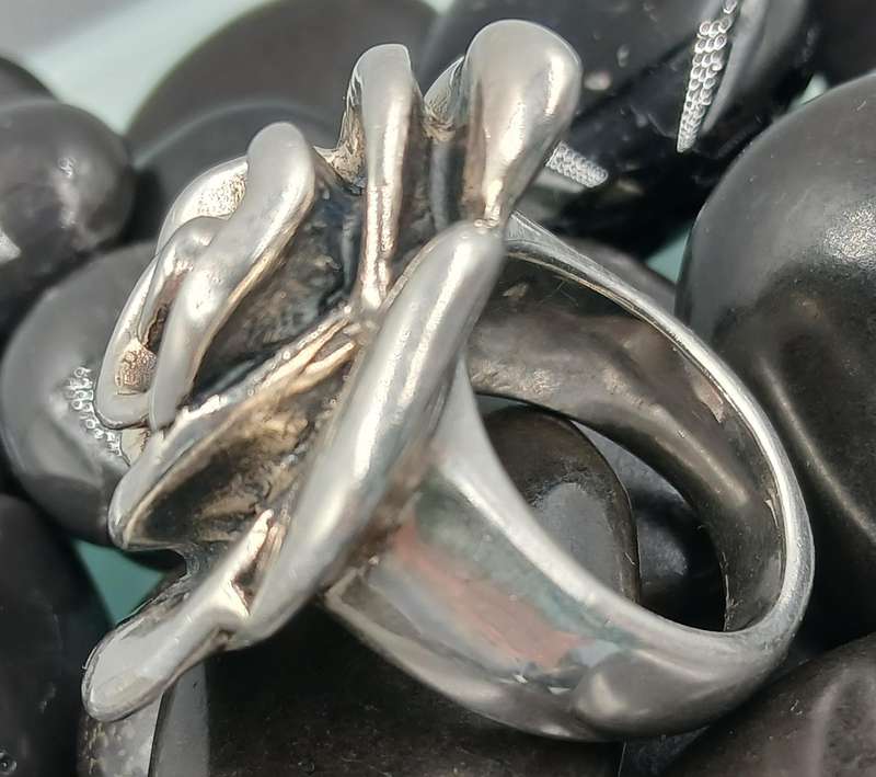Chunky Hollow Sterling Silver Ring