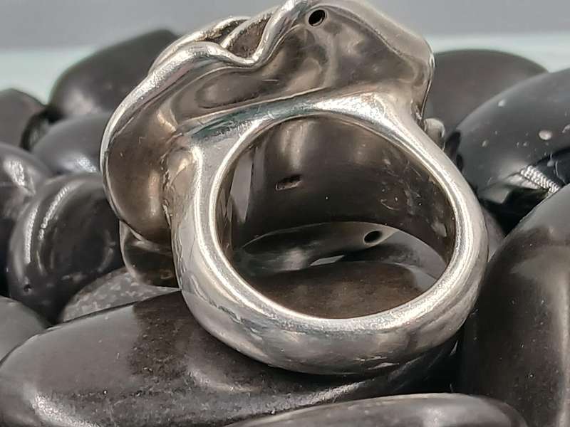 Chunky Hollow Sterling Silver Ring