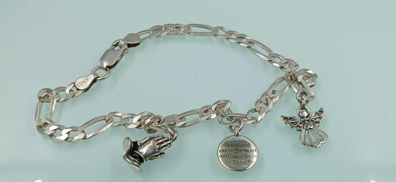 Beautiful Sterling Silver Charms Bracelet
