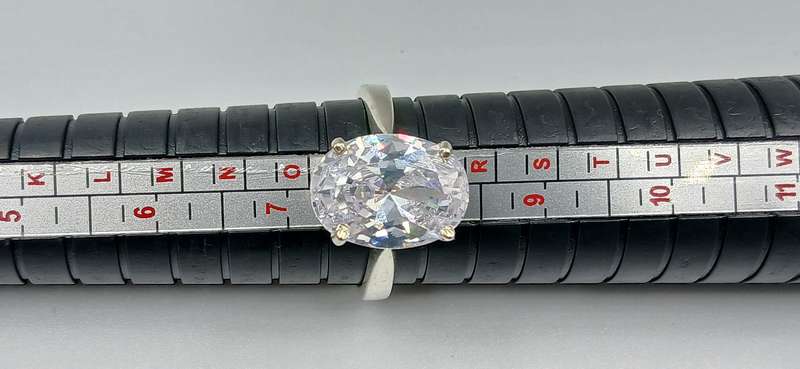 Beautiful Sterling Silver Ring With Big CZ