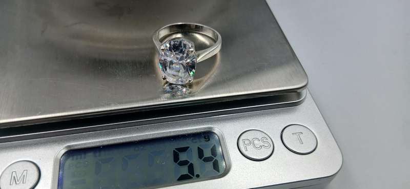 Beautiful Sterling Silver Ring With Big CZ