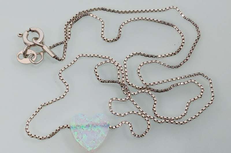 Heart Opal Sterling Silver Necklace