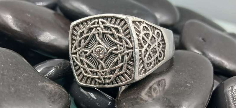 Men's Celtic Sterling Silver Ring