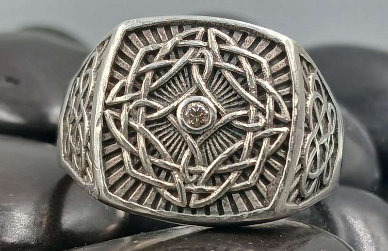 Men's Celtic Sterling Silver Ring