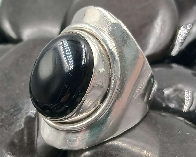 Onyx Sterling Silver Ring