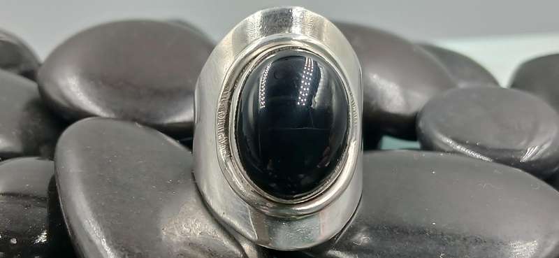 Onyx Sterling Silver Ring