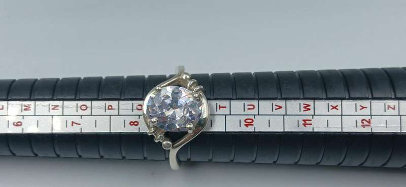 Beautiful Sterling Silver Ring With Big CZ